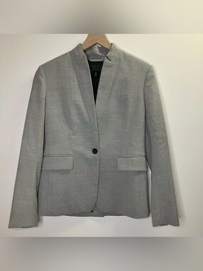 rag & bone USA Light Gray Notched Single-Button Wool Blazer size 2